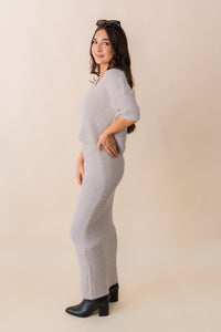 June Fuzzy Top & Midi Skirt Two Piece