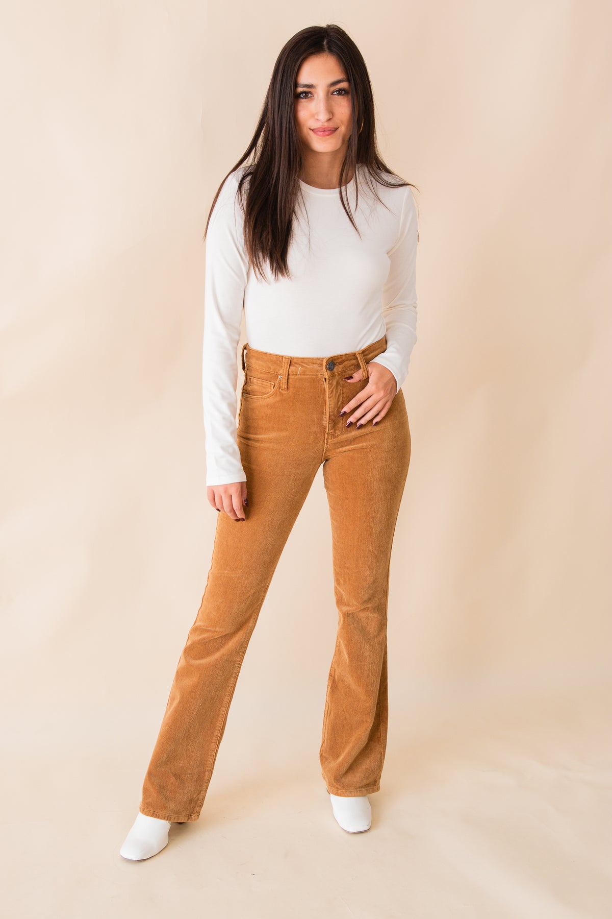 Ana Corduroy High Rise Fab AB Flare Pant