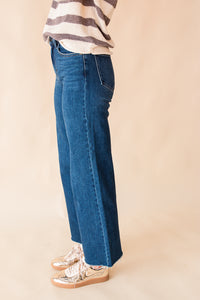 Ryan High Rise Fab AB Super Wide Leg Raw Hem