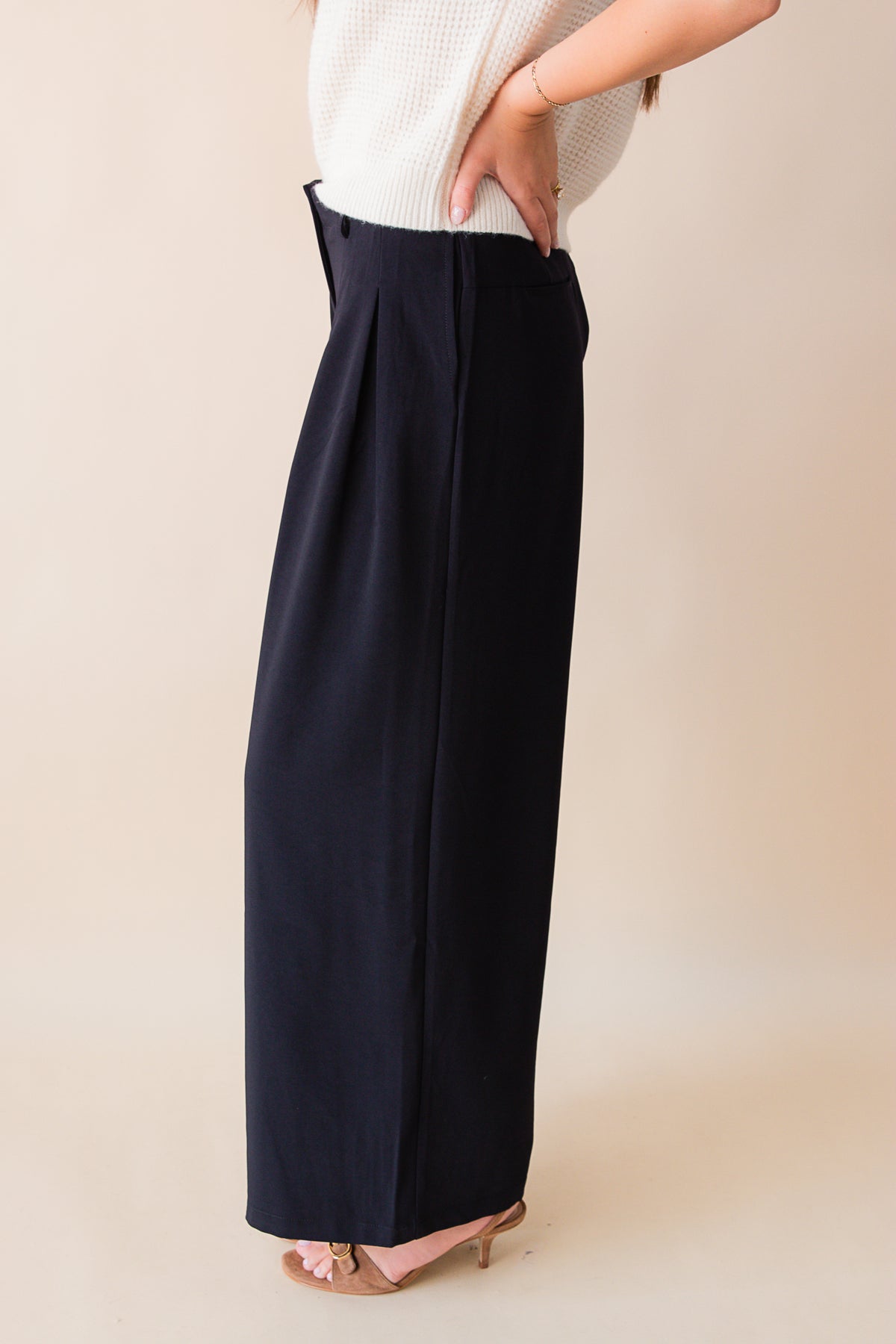 Most Wanted Pleat Front Wide Leg Pant
