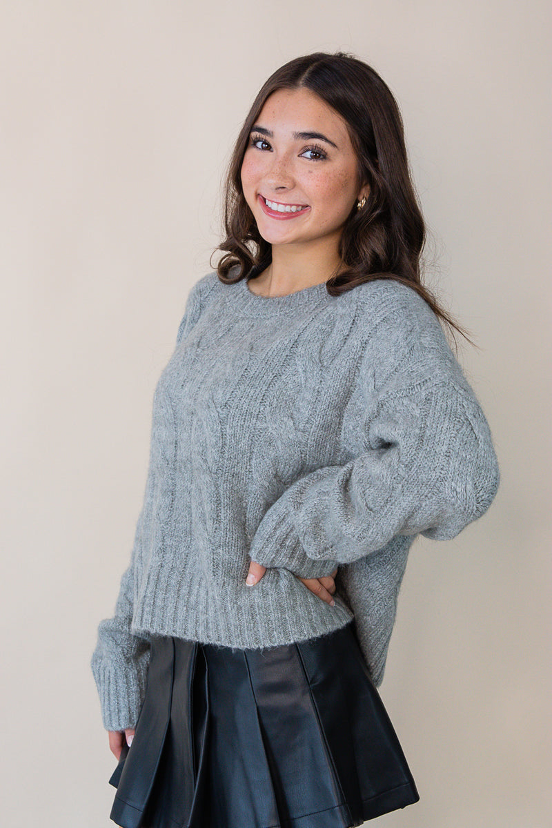 Carol Chunky Cable Knit Sweater