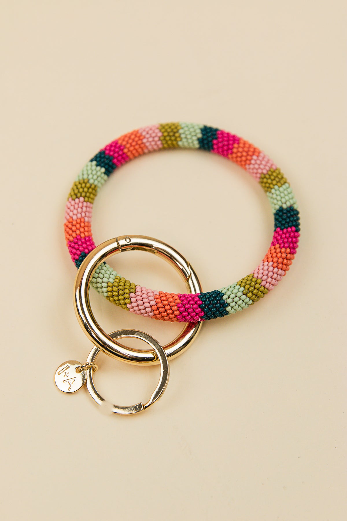 Chloe Stripe Key Ring