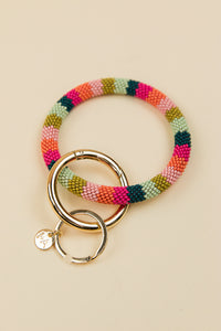 Chloe Stripe Key Ring