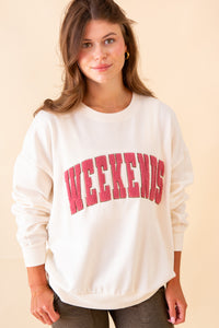 Oversized Weekends Sweatshirt