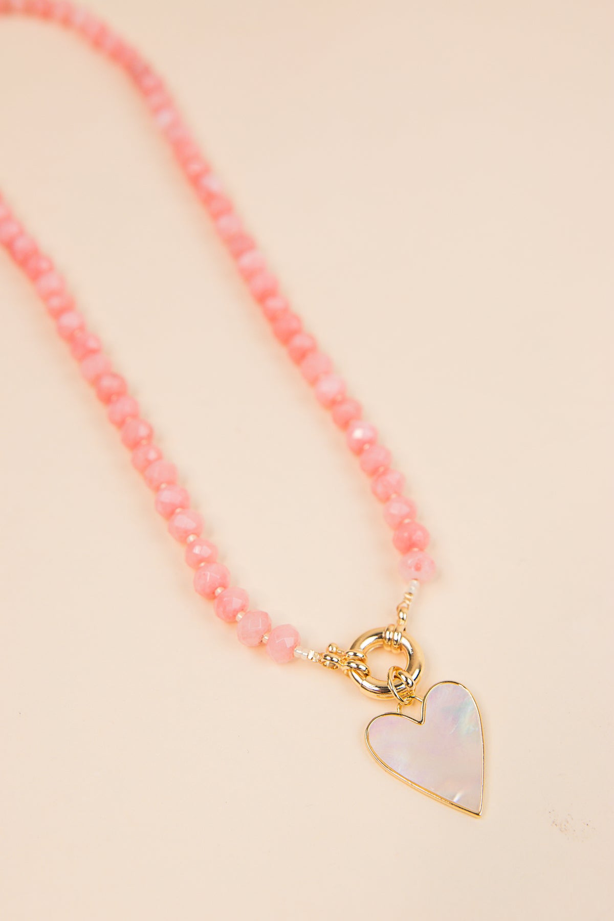 Pretty in Pink w Heart Necklace