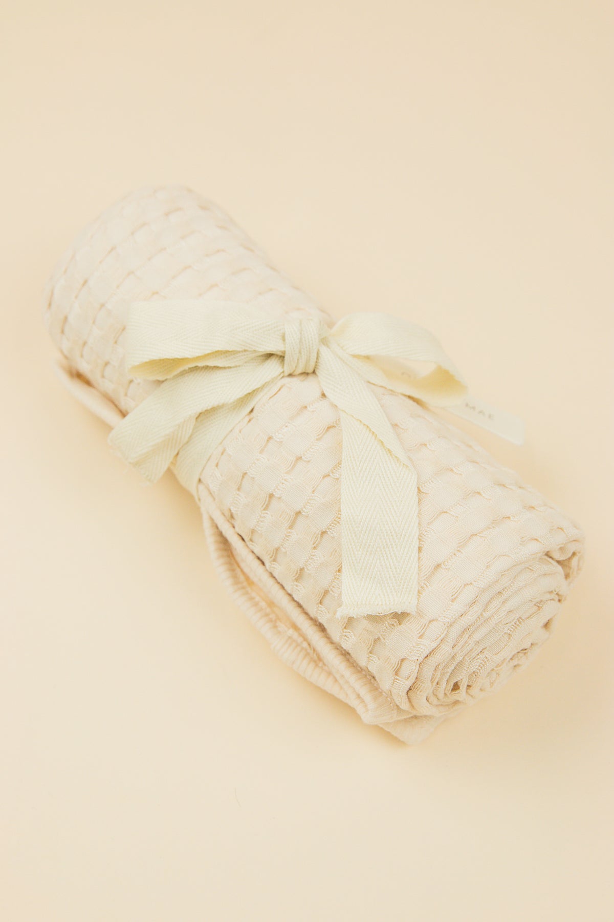 Waffle Baby Blanket Natural