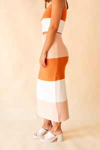 Color Block Sweat Skirt