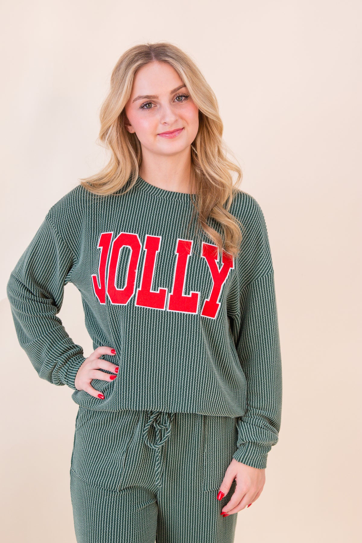 Jolly Corded L/S Christmas Graphic Pants Set