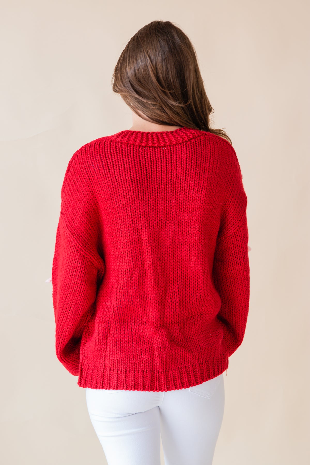 Candy Cane Chunky Knit Cardigan