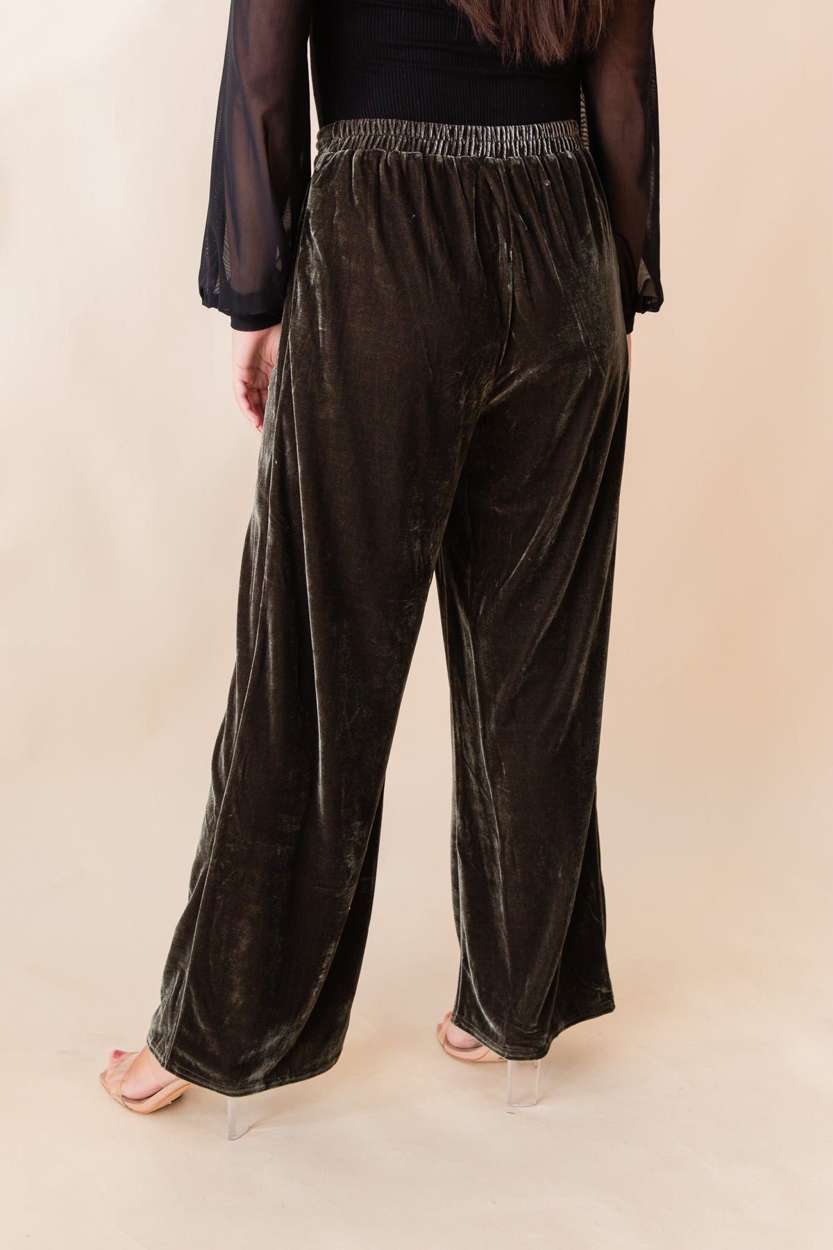 Midnight Oil Velvet Pleated Pants