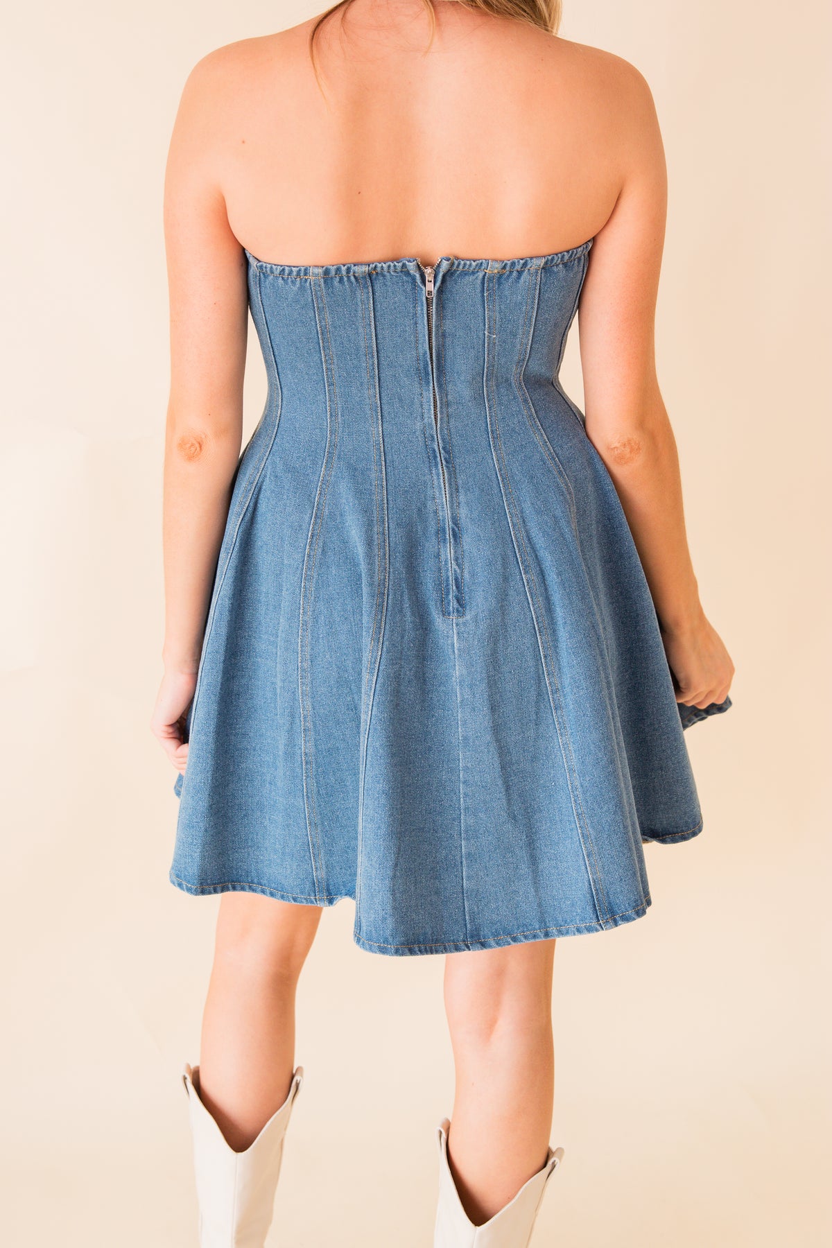 Gracie Denim Corset Mini Dress