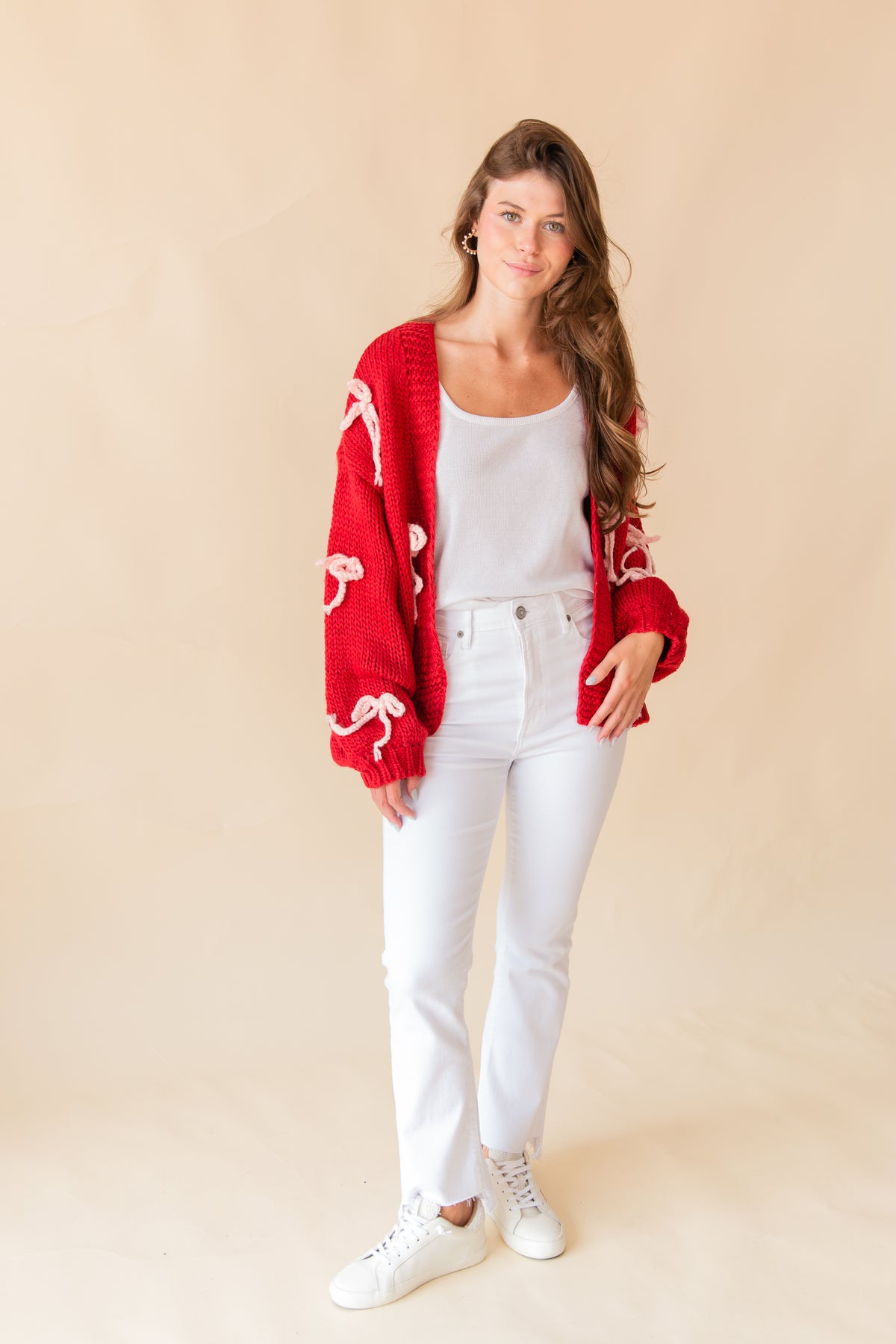 Candy Cane Chunky Knit Cardigan