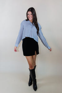 Glacier Glow Rhinestone Cropped Shirt