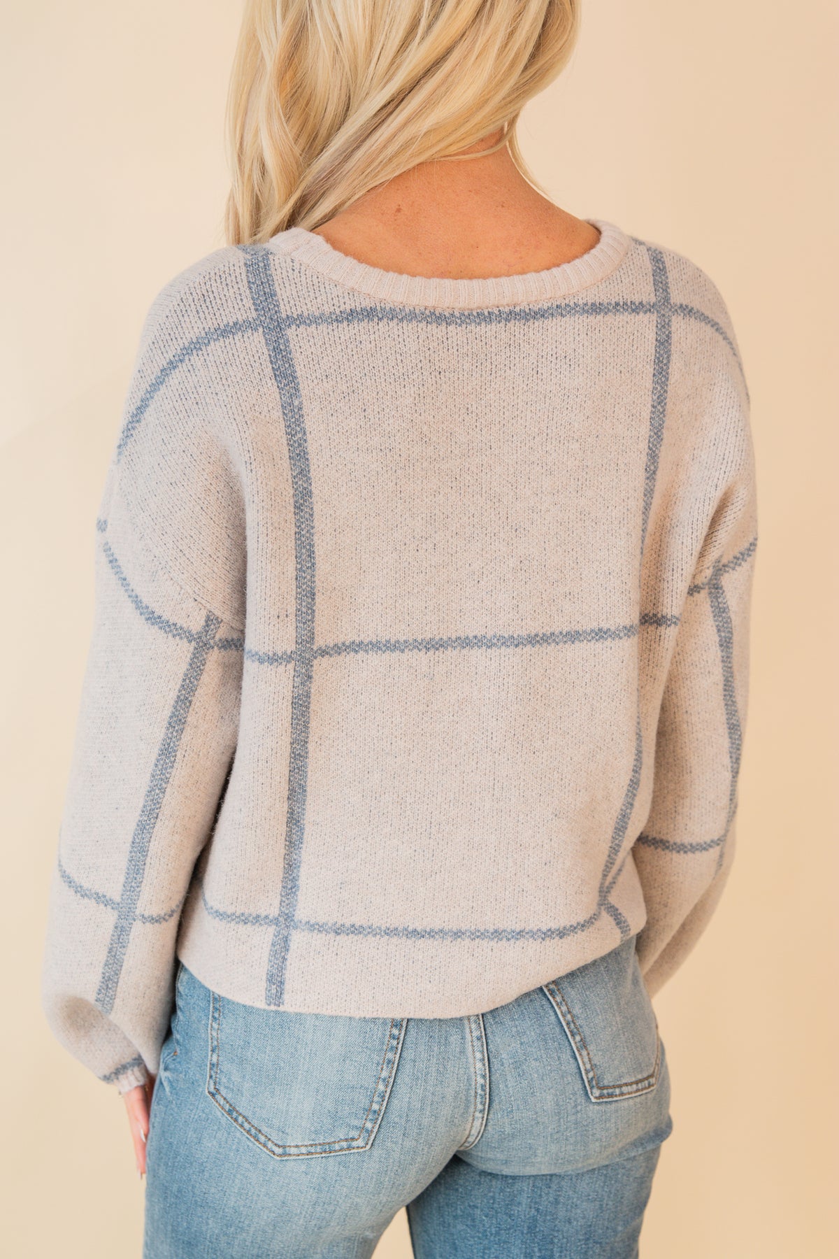 Grid Pattern Sweater