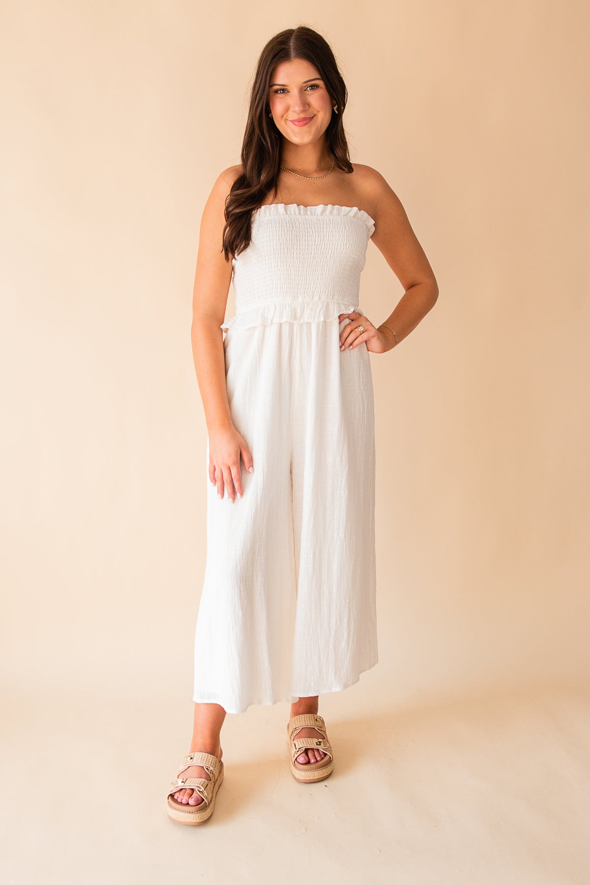 So Cal Smocked Bodice Jumpsuit