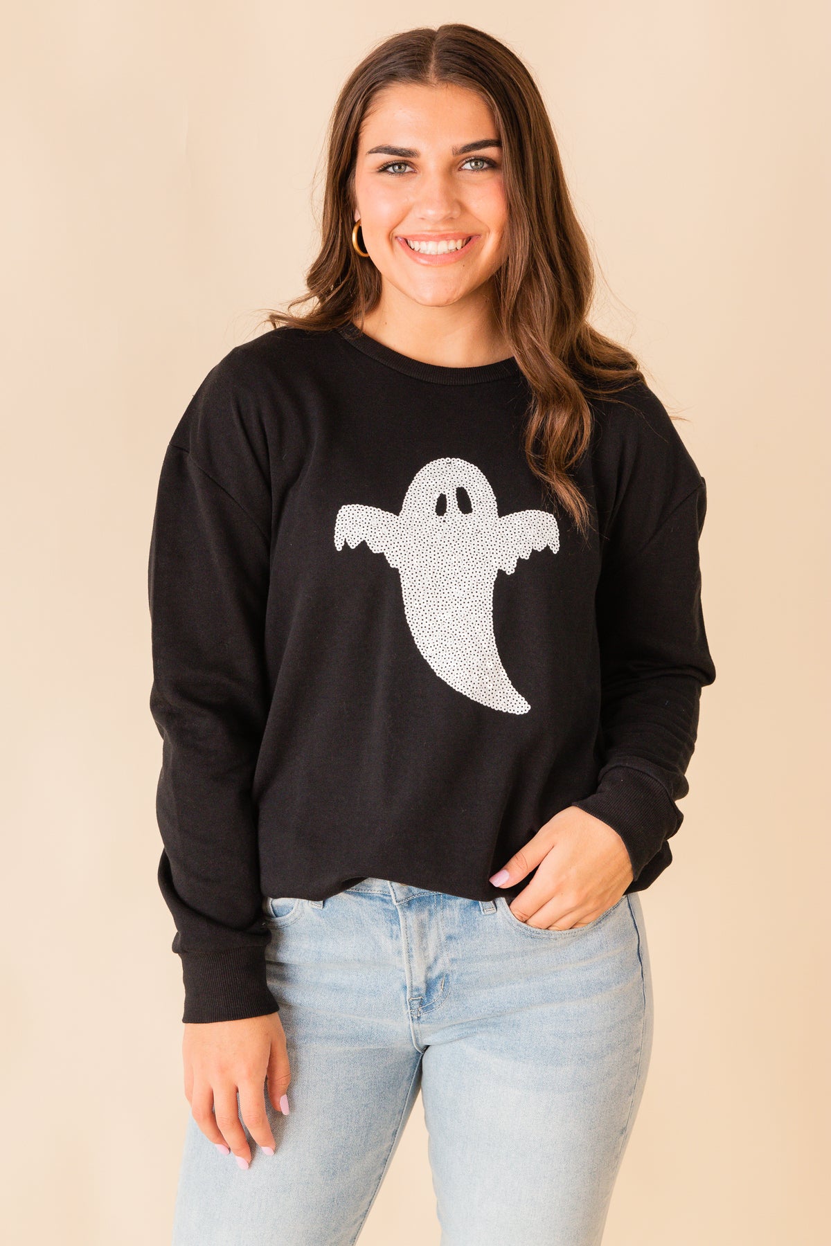 Ghost Sequin Sweatshirt