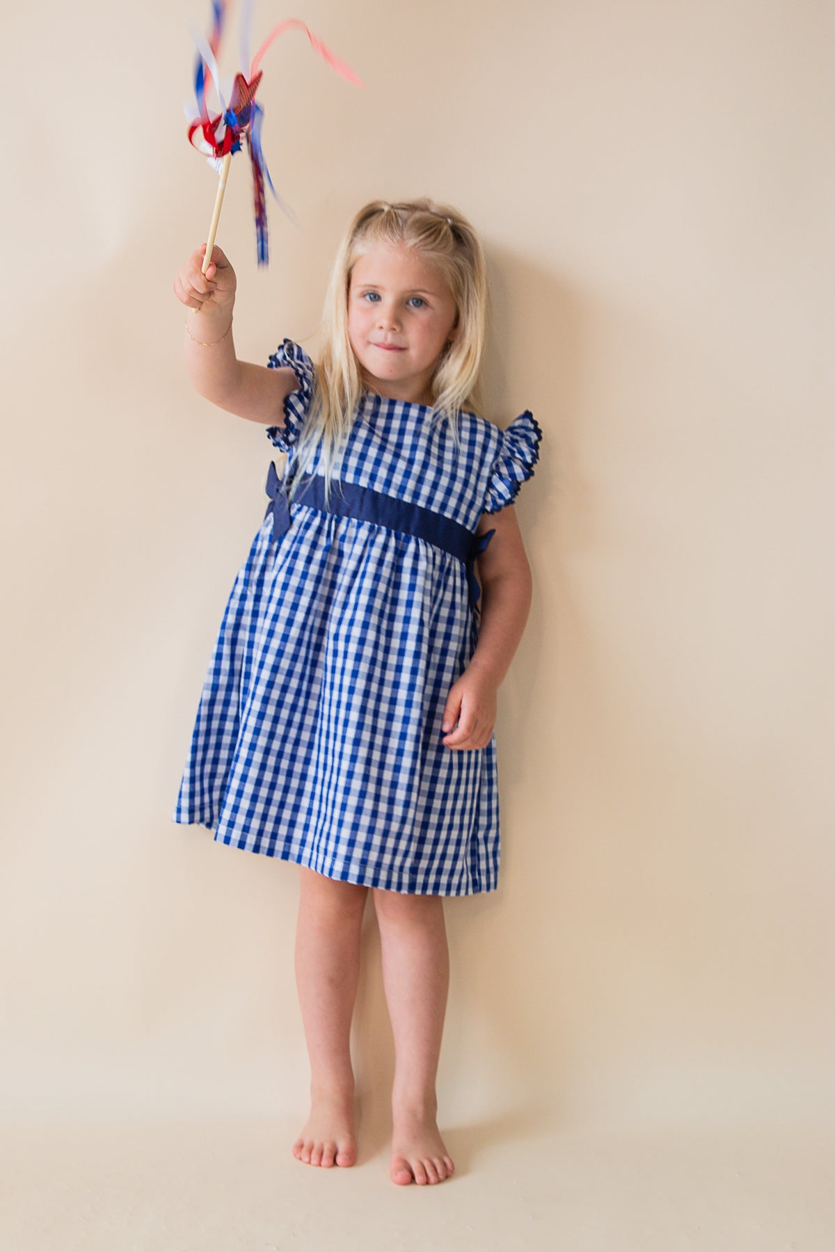 Holiday Weekend Bow Dress Blue / 3-6M Holiday Weekend Bow Dress Blue / 3-6M