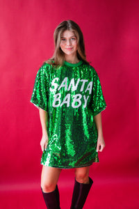 Santa Baby Sequin Mini Dress