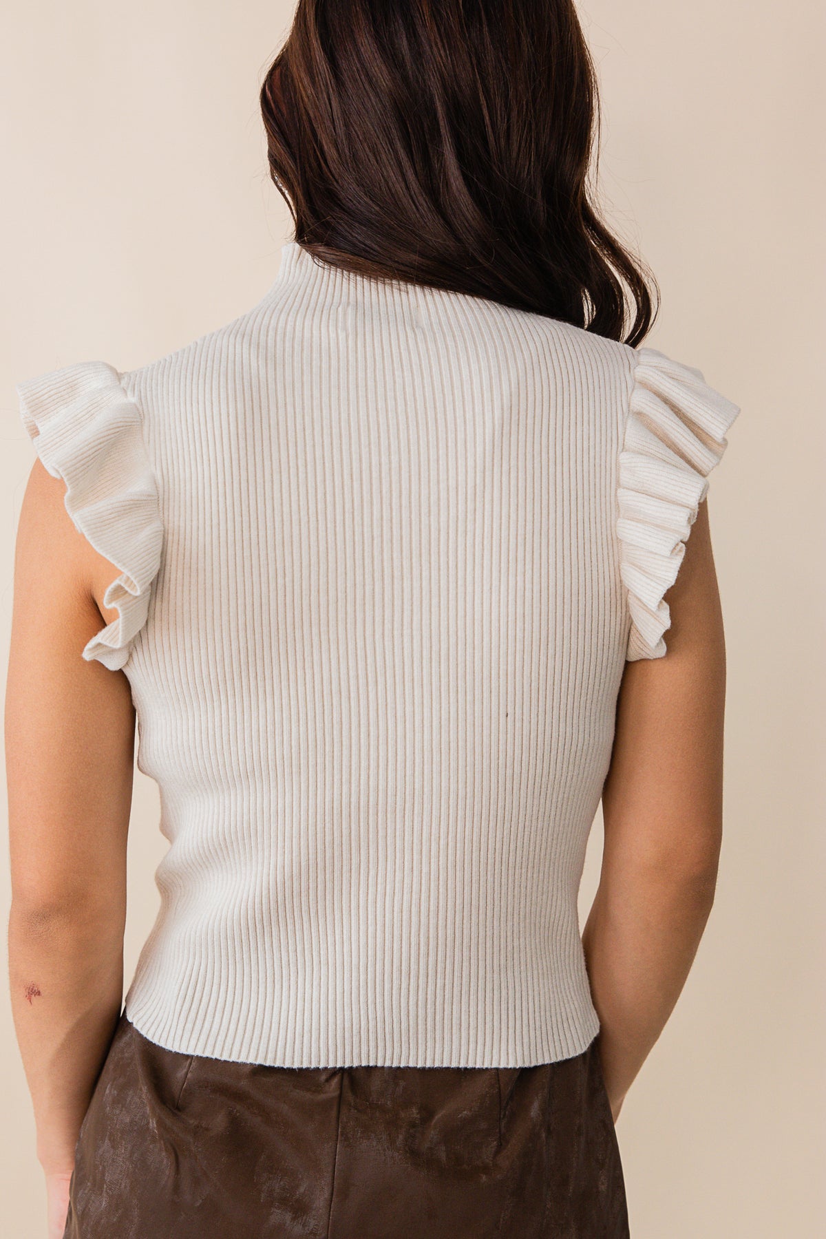 Tiffany Ruffle Tank Sweater