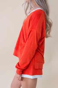 Marx V-Neck Terry Sweatshirt