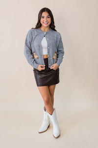 Vianna Vegan Leather Mini Skirt