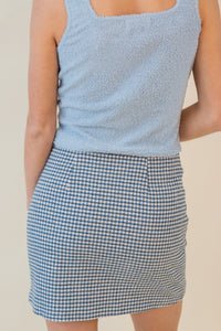 Journaling Houndstooth Mini Skirt