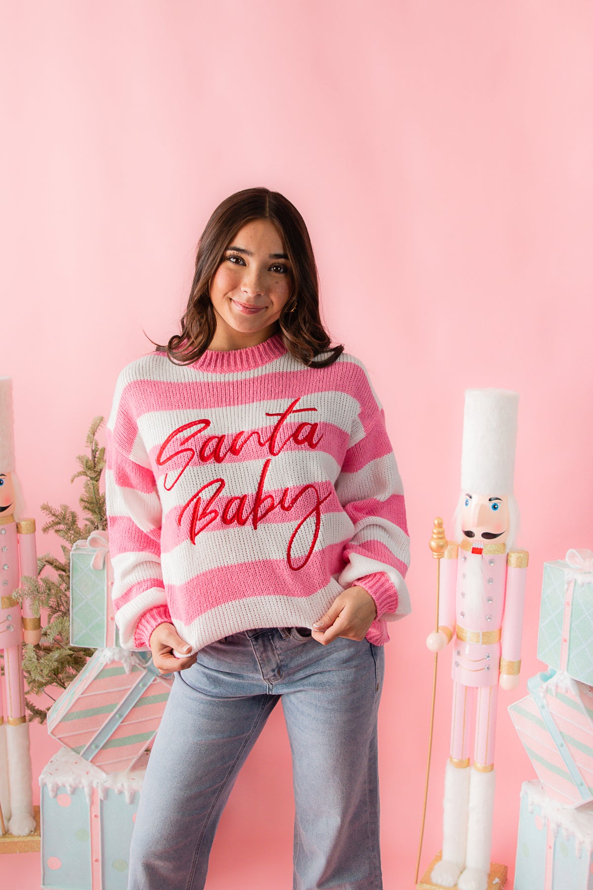 Festive Santa Baby Sweater