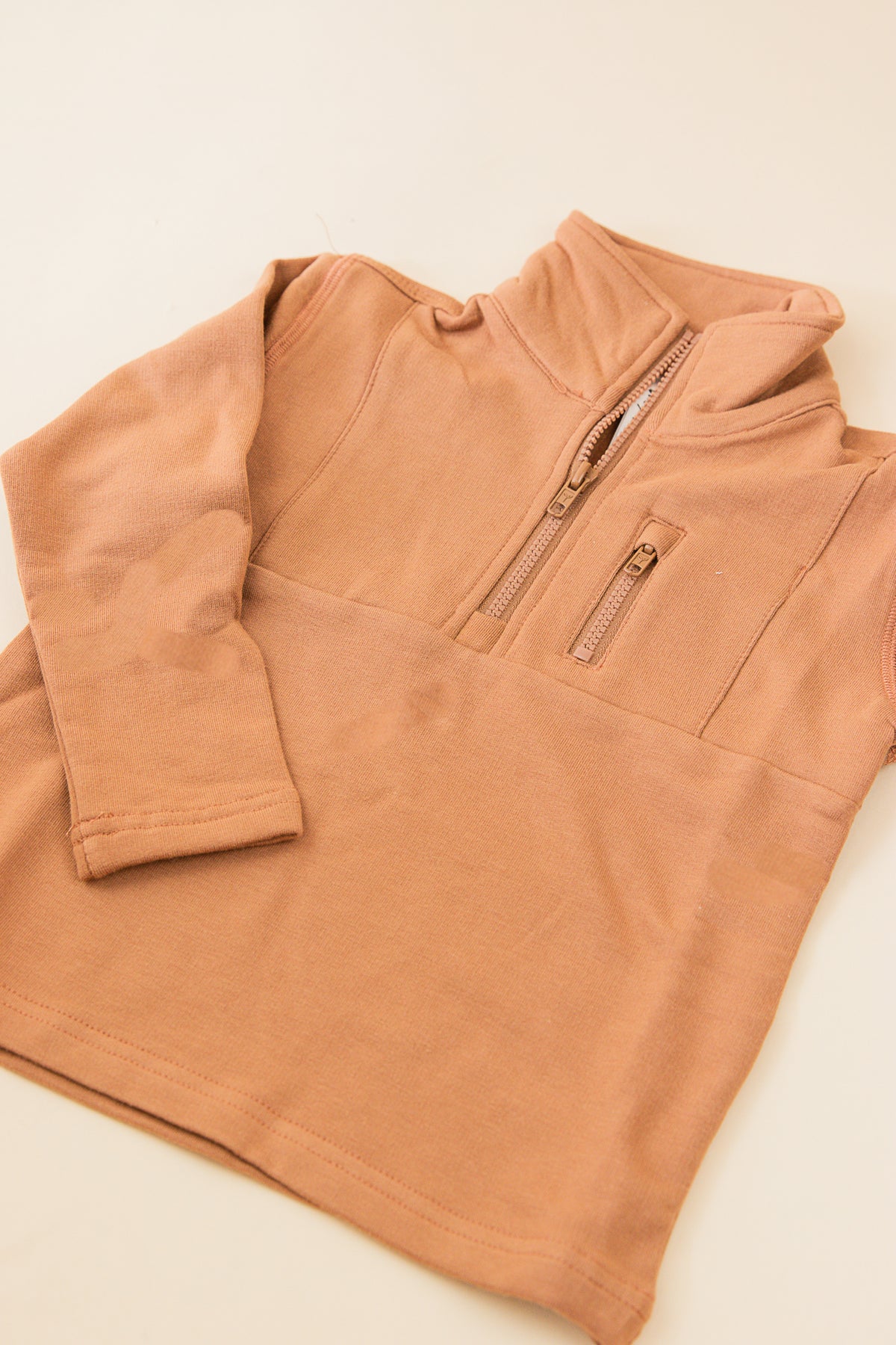 Boy's 3/4 Fleece Zip Sweatshirt