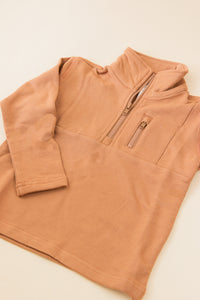 Boy's 3/4 Fleece Zip Sweatshirt