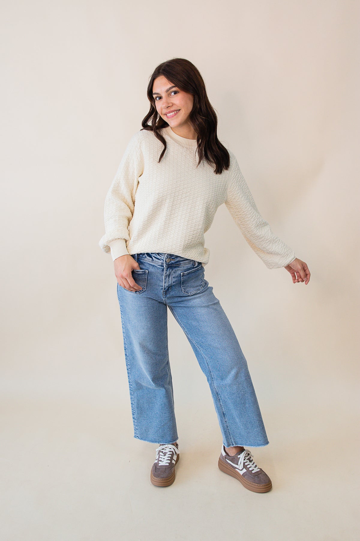 Britney Textured Knit Top