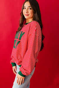 Holly Jolly Stripe Pullover