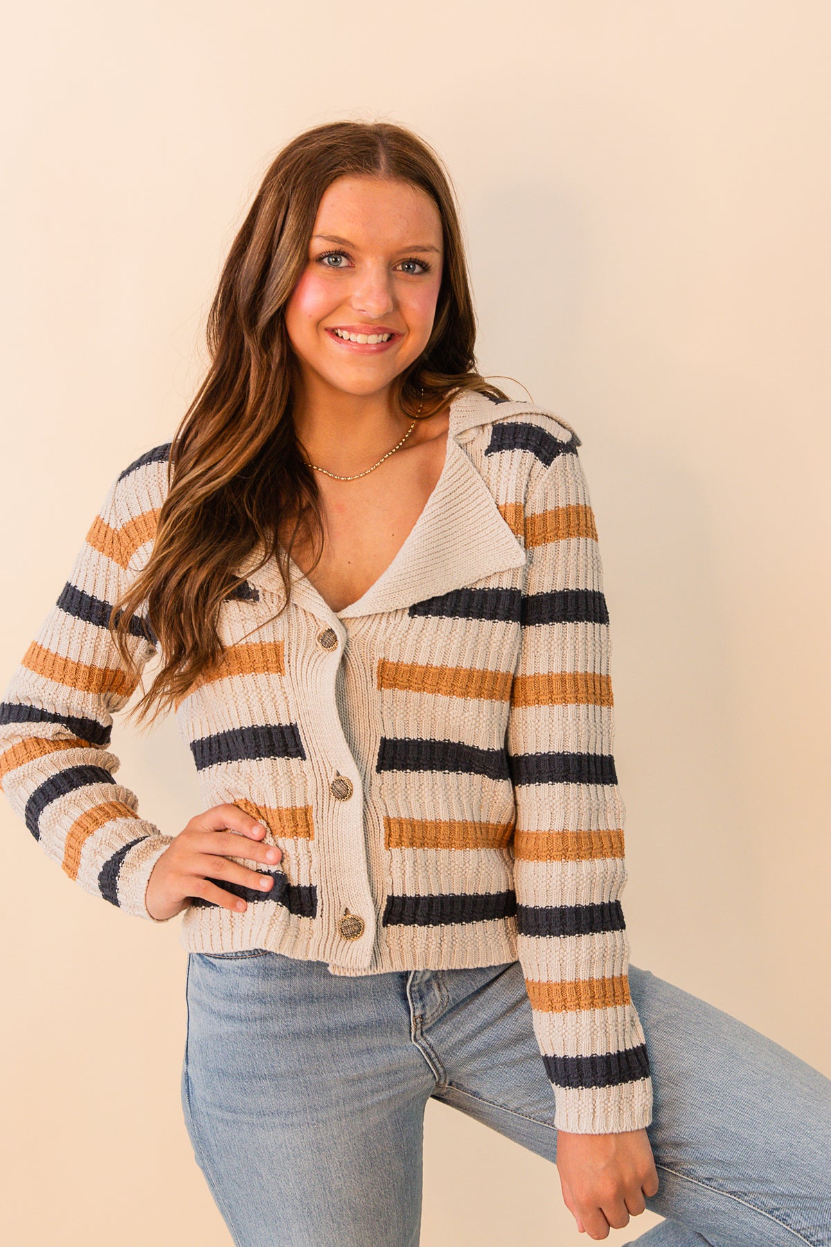 Coralie Stripe Cardigan