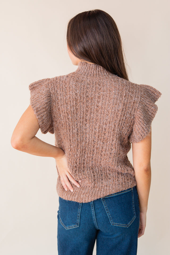 Willow Ruffle Shoulder Sweater