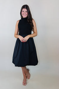Happier Now Bubble Hem Midi Dress