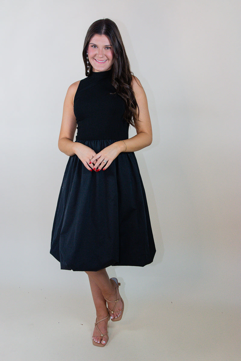 Happier Now Bubble Hem Midi Dress
