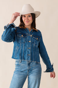 Kerry Cropped Jacket - Raw Hem