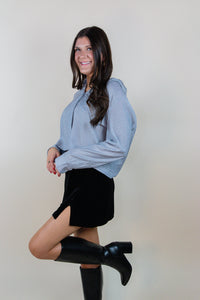 Glacier Glow Rhinestone Cropped Shirt