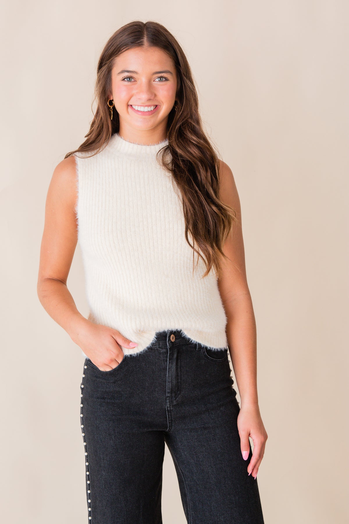 Tanna Fuzzy Sweater Tank