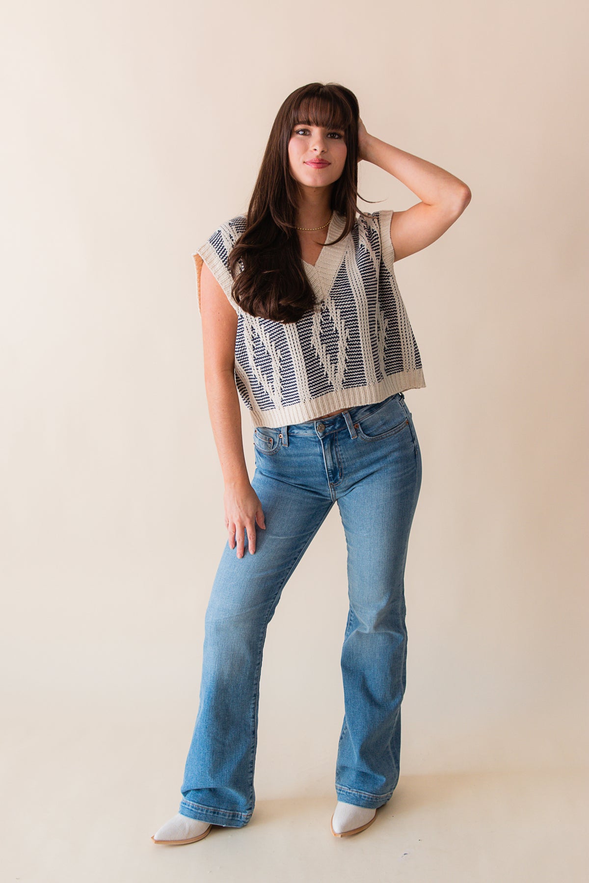 Macy Two Tone Sweater Vest