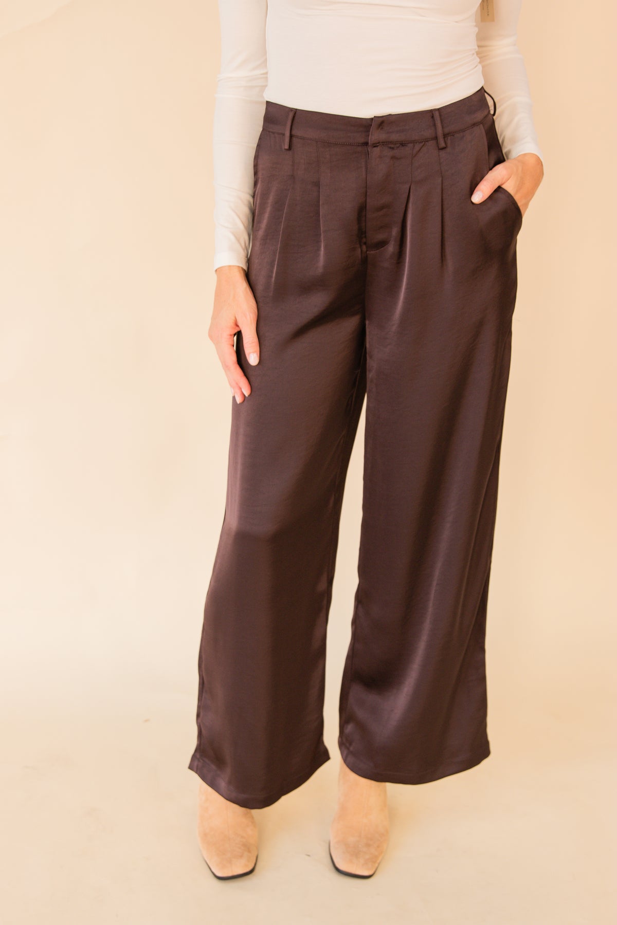 Culture Satin Wide Leg Pant