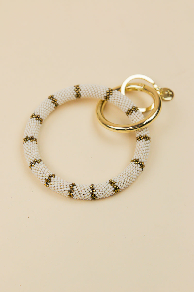 Chloe Stripe Key Ring