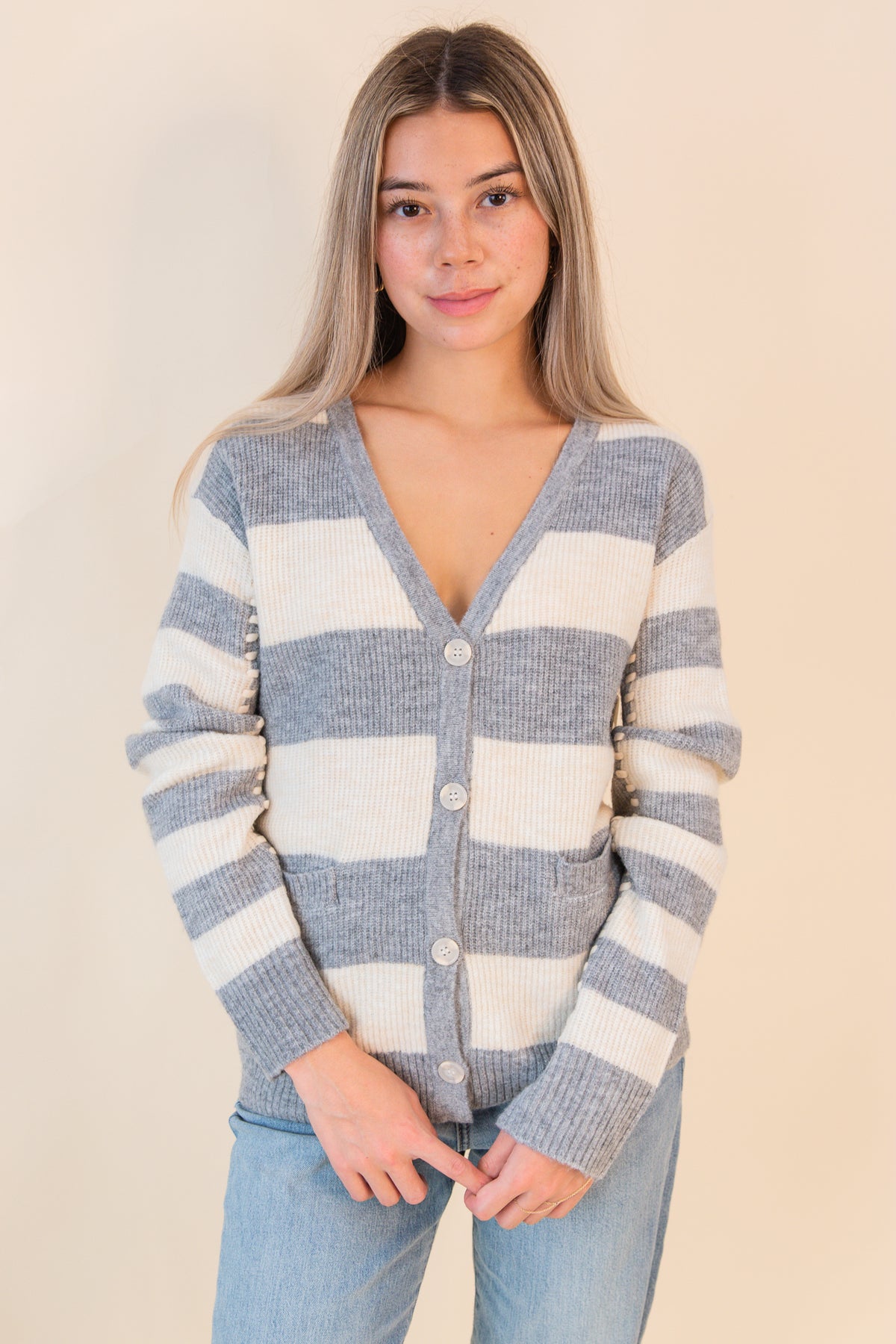 Ansley Striped Cardigan