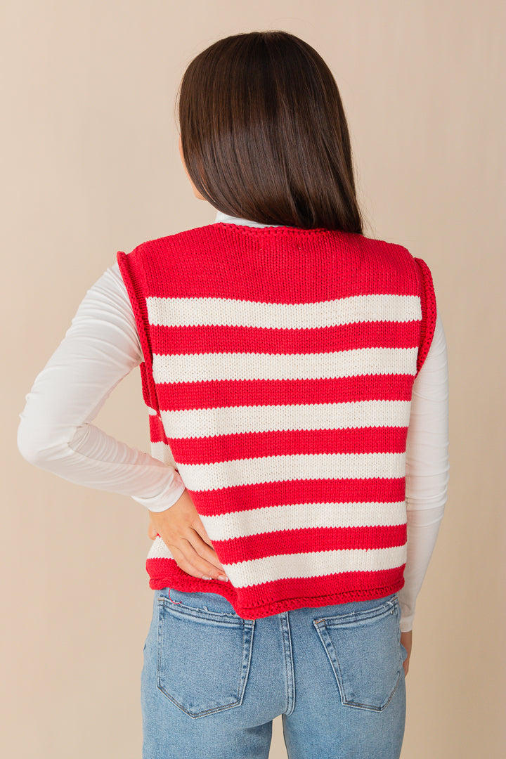 Melissa Striped Sweater Vest