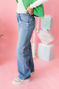 Selena Baggy Low Rise Straight Leg