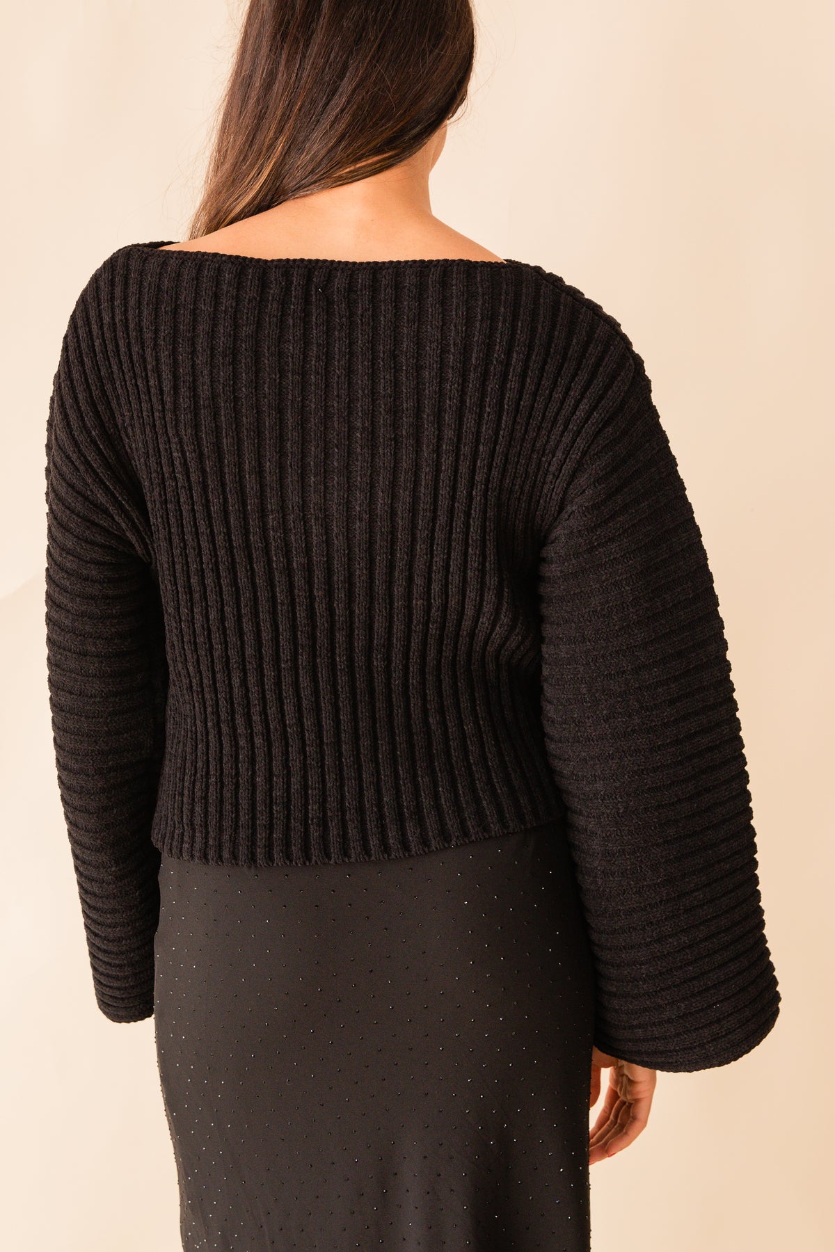 Greater Good Boat Neck Ribbed Sweater