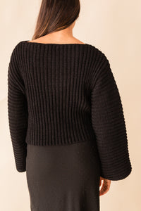 Greater Good Boat Neck Ribbed Sweater