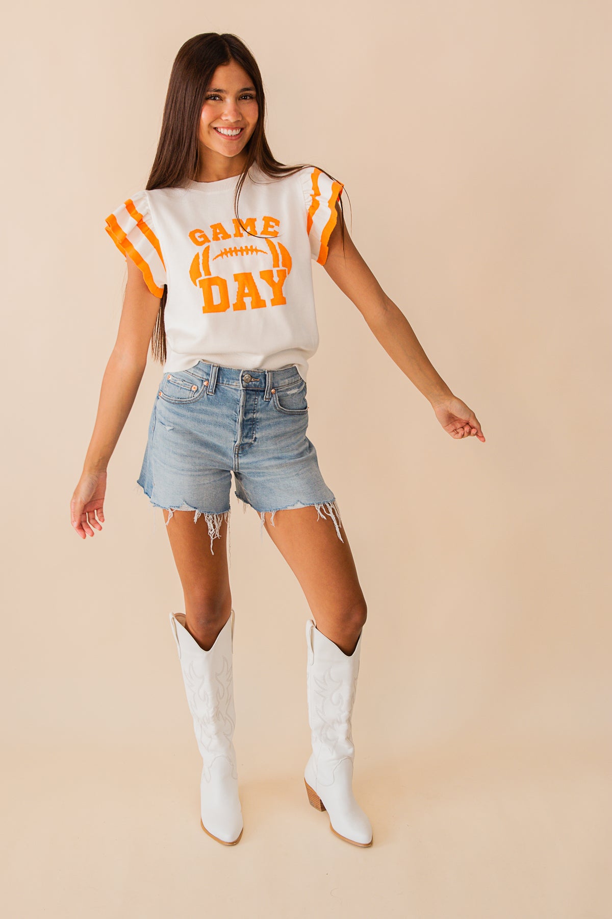 Suit Up Ruffle Top