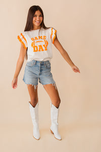 Suit Up Ruffle Top
