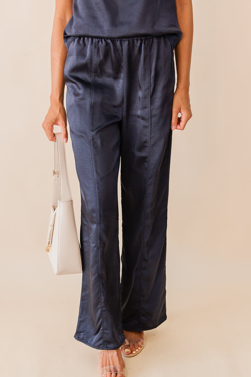 Dawn Satin Pull Up Pants