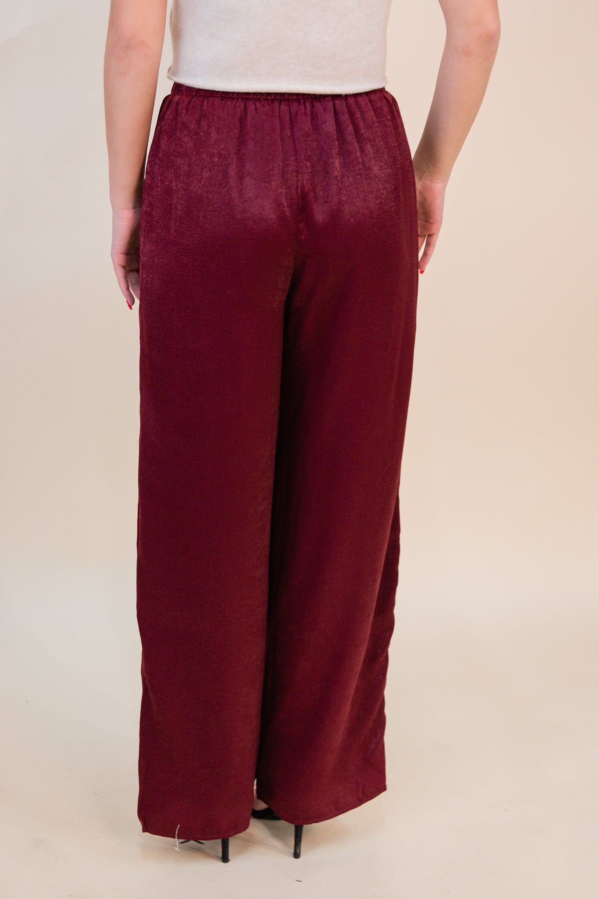 Slow Dancing Satin Wide Leg Pants